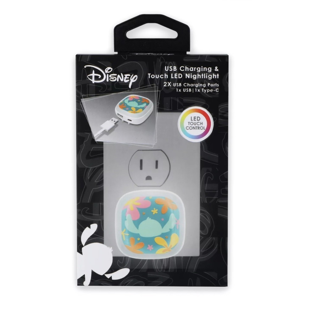 Disney Stitch USB Charging Touch LED Nightlight USB & Type-C New in Box